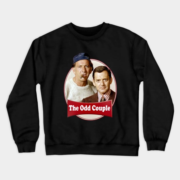 Oscar Madison And Felix Unger || The Odd Couple - TV Show 1970 Crewneck Sweatshirt by Wkenca Barada